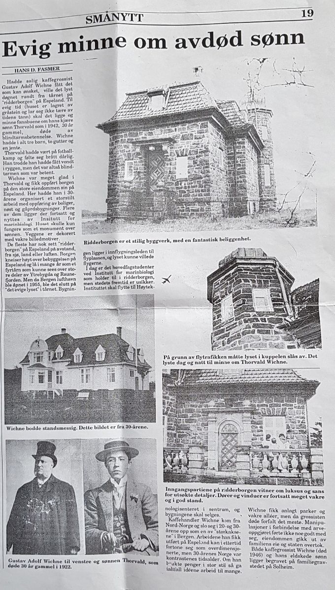 Fra ca. 1995 - borgen var ikke restaurert.
